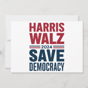 Harris Walz redt de democratie Kaart