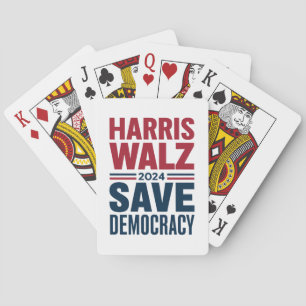 Harris Walz redt de democratie Pokerkaarten