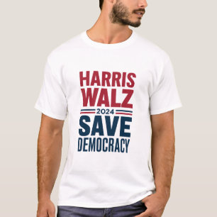 Harris Walz redt de democratie T-shirt