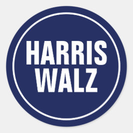 Harris-Walz Ronde Sticker