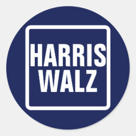 Harris-Walz Ronde Sticker