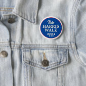 Harris Walz Stem 2024 Democraat Verkiezing Button (In situ)