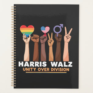 Harris Walz Unité sur division Peace Love LGBTQ