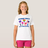 Harris Walz Unity over de divisie LGBTQ Dark Blue T-shirt (Voorkant volledig)
