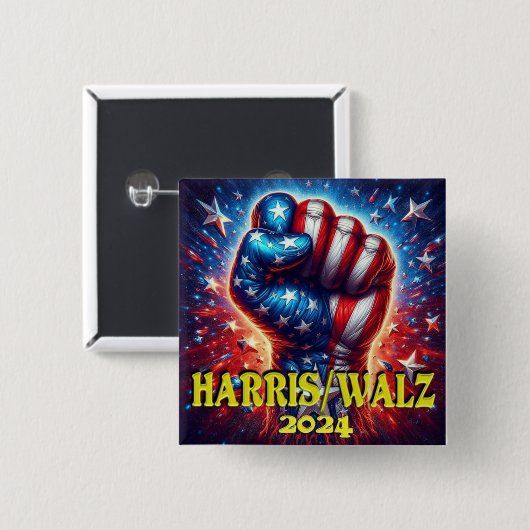 Harris Walz Vance 2024 verkiezingen Vierkante Button 5,1 Cm (Voorkant /achterkant)