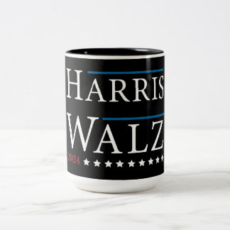 Harris Walz verkiezing 2024 Tweekleurige Koffiemok
