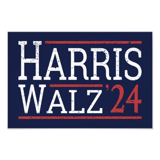 Harris Walz Verkiezingen 2024 I Foto Afdruk (Voorkant)