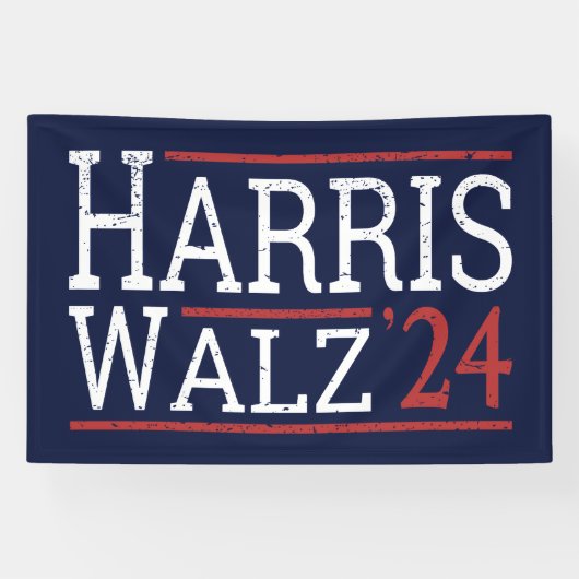 Harris Walz Verkiezingen 2024 I Spandoek (Horizontaal)