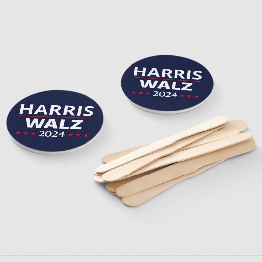Harris Walz Verkiezingen 2024 III Handwaaier (Niet-gemonteerd)