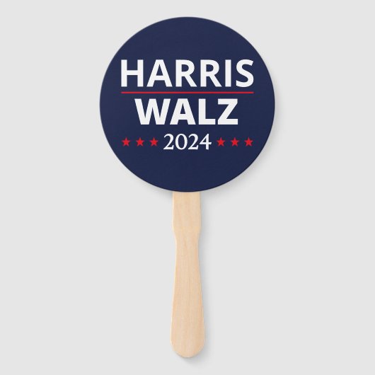 Harris Walz Verkiezingen 2024 III Handwaaier (Voorkant)