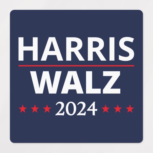 Harris Walz Verkiezingen 2024 III Labels (Design 1)