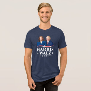 Harris Walz verkiezingscampagne 2024 Tri-Blend Shirt