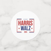 Harris Walz verkiezingscampagne Confetti (Kleine voorkant)