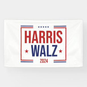 Harris Walz verkiezingscampagne Spandoek