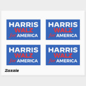 Harris Walz voor Amerika Rechthoekige Sticker (Vel)