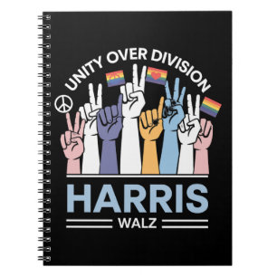 Harris Walz Waltz 2024 Eénheid Boven Verdeeldheid Notitieboek