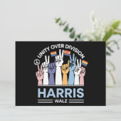 Harris Walz Waltz 2024 Eenheid over Divisie Kaart (Staand voorkant)