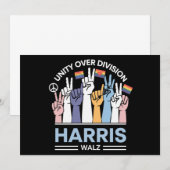 Harris Walz Waltz 2024 Eenheid over Divisie Kaart (Voorkant / Achterkant)