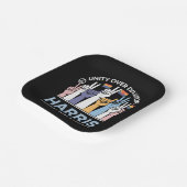 Harris Walz Waltz 2024 Eenheid over Divisie Papieren Bordje (Gebogen)