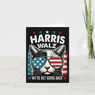 Harris Walz Waltz 2024 We gaan niet terug grappig Kaart