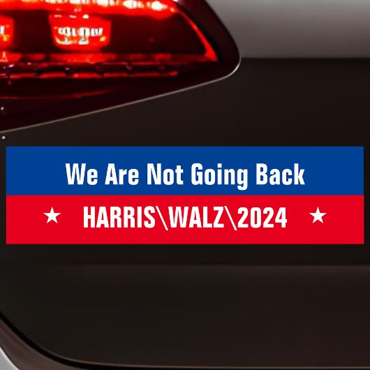 Harris Walz We gaan niet terug op maat Bumpersticker