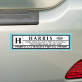 Harris Warning Label Bumpersticker (Op auto)