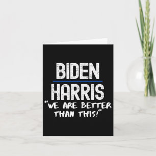 Harris, we zijn beter dan dit kaart