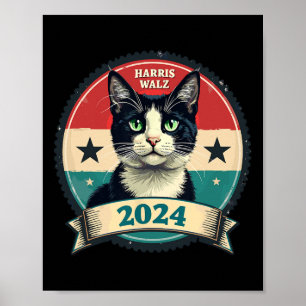 Harris Wheimer 2024 Grappige Kattenverkiezing Kama Poster