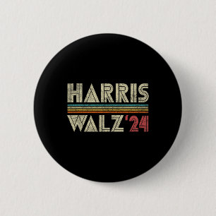 Harris Wheimer 24 Vintage Retro Strepen Fun 2024 Ronde Button 5,7 Cm
