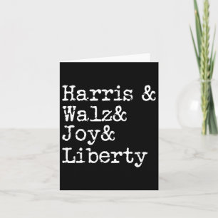 Harris Wheimer Joy Liberty Vote Kamala Harris Pres Kaart