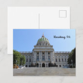 Harrisburg PA Carte postale Travel Keepsakol Capit (Devant / Derrière)