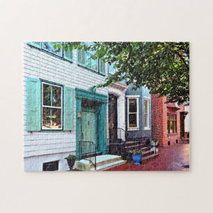 Harrisburg PA - Gebouw met groene deur Legpuzzel