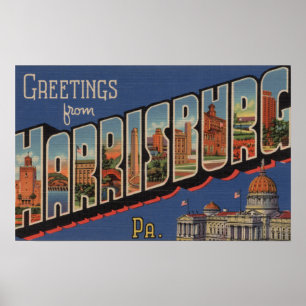 Harrisburg, Pennsylvania - Grote letterscènes Poster