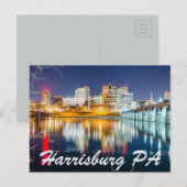 Harrisburg Pennsylvania skyline Briefkaart (Voorkant / Achterkant)