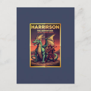 Harrison de Reiziger – Avontuurlijke Geest Concept Briefkaart