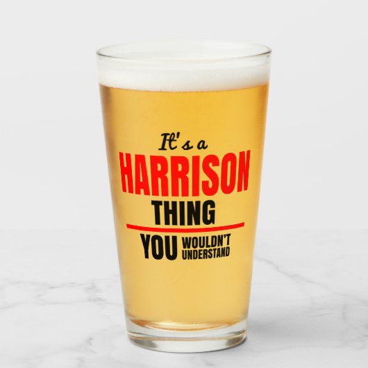 Harrison ding dat je niet zou begrijpen glas (Voorkant gevuld)