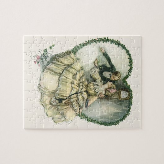 Harrison Fisher, kerstbriefje en bruin Legpuzzel (Horizontaal)