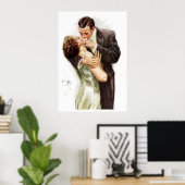 Harrison Fisher over de kus Poster (Thuiskantoor)