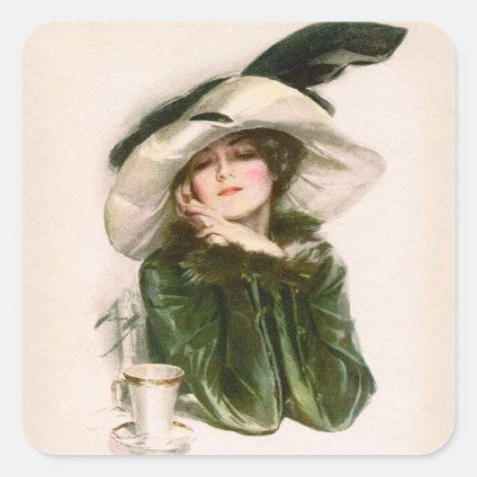 Harrison Fisher's "Contentment" Sticker (Voorkant)