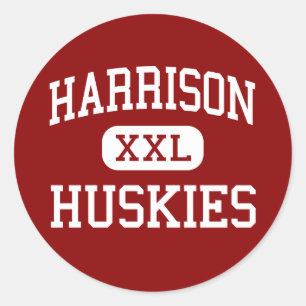 Harrison - Huskies - High - Harrison New York Ronde Sticker