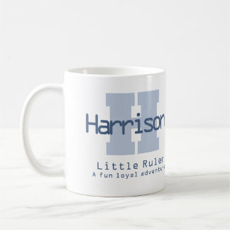 Harrison naam betekenis monogram H blauw Koffiemok