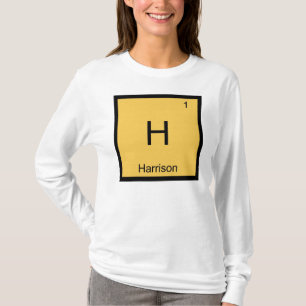 Harrison Naam Chemie Element Periodiek Systeem T-shirt