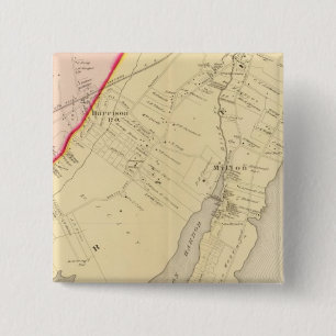 Harrison, Rye, New York 2 Vierkante Button 5,1 Cm