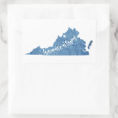 Harrisonburg Virginia Wood Grain Rechthoekige Sticker (Tas)