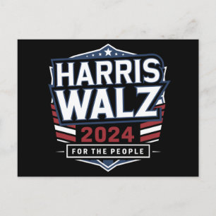 HarrisWaltz 2024 Shirt KamalaHarris TimWaltz 2024 Briefkaart