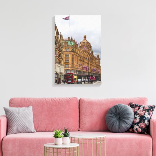 Harrods of Knightsbridge HDR Canvas Afdruk (Insitu (Woonkamer))