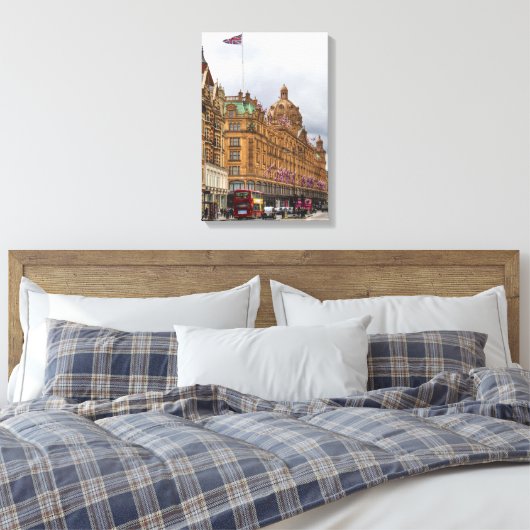 Harrods of Knightsbridge HDR Canvas Afdruk (Insitu (Slaapkamer))