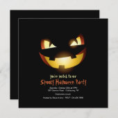 Harrowing Pumpkin Halloween Uitnodiging (Voorkant / Achterkant)