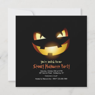 Harrowing Pumpkin Halloween Uitnodiging