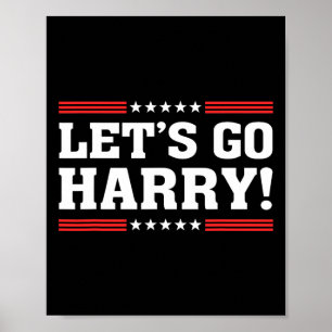 Harry B Funny Harris W Let's Go Harry 2024 Kamala Poster